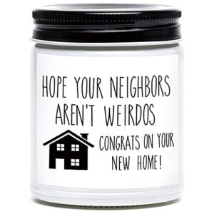 housewarming gifts for new home, housewarming scented candle, new house, moving, new homeowner gift idea (white)