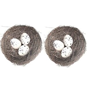 hamiledyi rattan bird nest natural handmade parakeets hut cozy resting place garden yard home party decor for doves canaries finches budgies