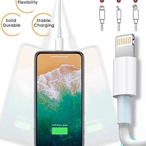 4 Pack [Apple MFi Certified] Apple Charging Cables 6ft, iPhone Chargers Lightning Cable 6 Foot, Fast iPhone Charging Cord for iPhone 12/11/11Pro/11Max/ X/XS/XR/XS Max/8/7, ipad(White)