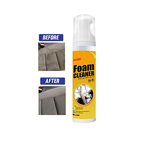 Baoszoca Car Leather Foam Cleaner Large Capacity 250ml Fast and Efficient Cleaning Spray Car Interior Leather Seat Artifact Supplies Strong Decontamination (250mlX1pieces)