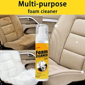 Baoszoca Car Leather Foam Cleaner Large Capacity 250ml Fast and Efficient Cleaning Spray Car Interior Leather Seat Artifact Supplies Strong Decontamination (250mlX1pieces)