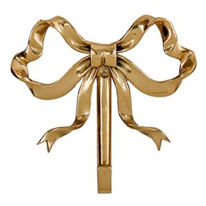 lipengtaohome decorative hook bow-knot brass hook wall hooks for hanging hook for coat hat towel multi-purpose hooks (color : gold), 9.5*10.3cm