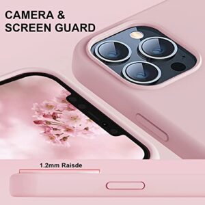 LOVE 3000 Compatible with iPhone 12 Pro Max Phone Case | Thickening Liquid Silicone | Anti-Scratch Microfiber Lining | Full-Body Duty Heavy Protection Case for iPhone 12 Pro Max Women Girls, Pink Sand