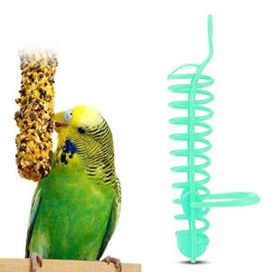 bird food holder,plastic feeder basket for birds spray for birds feeder, for budgerigars parrots birds bird breeders(green)