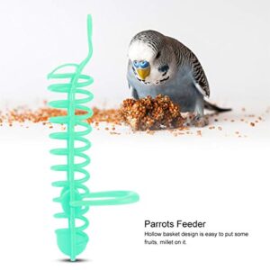 Bird Food Holder,Plastic Feeder Basket for Birds Spray for Birds Feeder, for Budgerigars Parrots Birds Bird Breeders(Green)