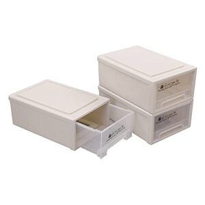 Doryh 6 Quart Plastic Stacking Storage Drawer Chest, 3-Packs