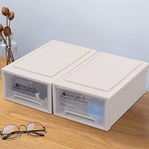 Doryh 6 Quart Plastic Stacking Storage Drawer Chest, 3-Packs