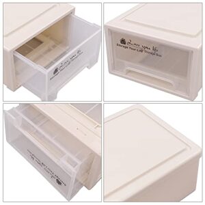 Doryh 6 Quart Plastic Stacking Storage Drawer Chest, 3-Packs