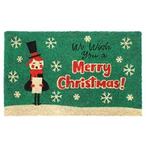 Rugsmith Green Machine Tufted Holiday We Wish You A Merry Caroler Area Rug, 18" x 30"