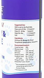 Life Line Pet Nutrition Wild Anchovy & Borage Oil - Premium Fish Oil Supplement for Dogs and Cats with Skin Sensitivites, 26 Fl Oz