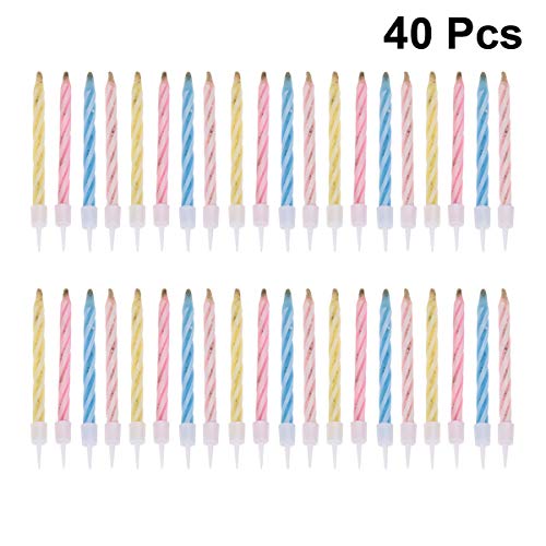 4 Boxes Funny Birthday Candles Trick Toys Candles Playing Props (10pcs 1 Box) Decor for Celebration Party