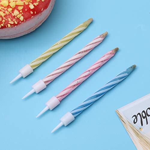 4 Boxes Funny Birthday Candles Trick Toys Candles Playing Props (10pcs 1 Box) Decor for Celebration Party