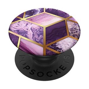 Ameth Geometric Watercolor Purple PopSockets Swappable PopGrip