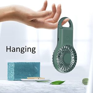 SALUTUY Personal Fan, Handheld Fan 3 Speed Adjustable Summer Gift Rechargeable Compact Size for for Office Home Outdoor and Travel(ArmyGreen)