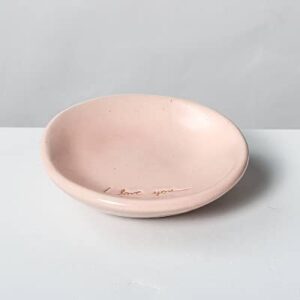 hearth & hand with magnolia 'i love you' ceramic trinket dish pink