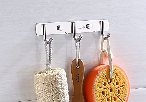 Coat Hooks for Clothes,Hats,Towels,Bathrobes,Keys,Scissors, Kitchen Spoons、spatulas, pots and so on. 304 Stainless Steel Multi-Purpose