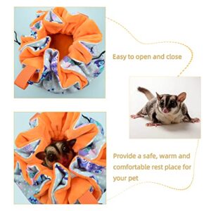 tinkare Hanging Sugar Glider Snuggle Sleeping Pouch with Drawstring Design for Pet Glider Small Animals Cage Sleep Bag