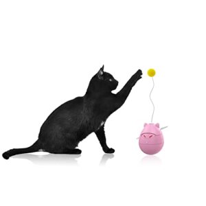 Automatic Ball Toy for Indoor Cats, Clearance Motion Activated Interactive Simulation Rotating Timing Ninja Toys …