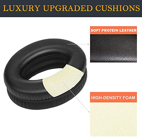 SOULWIT Replacement Earpads for Bose A20 Aviation Headset, Aviation Headset X A10, Ear Pads Cushions with Softer Leather, High-Density Noise Isolation Foam (Black)