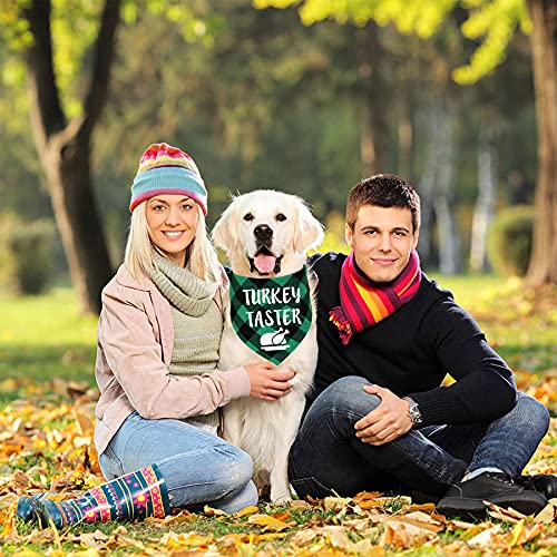 STMK Holiday Plaid Dog Bandanas, Halloween Thanksgiving Day Christmas Trick or Treat Turkey Taster Merry Christmas Dog Bandana for Halloween Thanksgiving Day Christmas Dog Puppy Costume Decorations