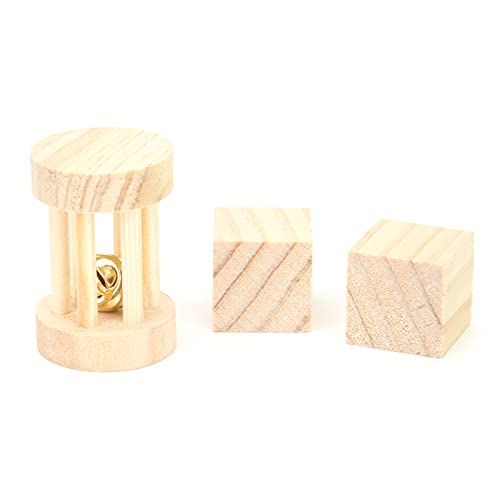 10 PCS Hamster Tunnel Toys Natural Wooden Hamster Toys Funny Play Toys Exercising Training Hideout Tunnels Toys