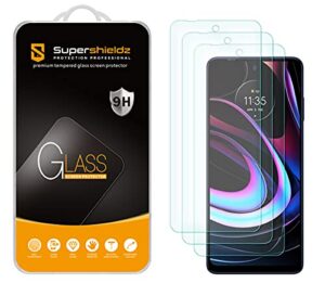 supershieldz (3 pack) designed for motorola edge (2021) / motorola edge 5g uw tempered glass screen protector, anti scratch, bubble free