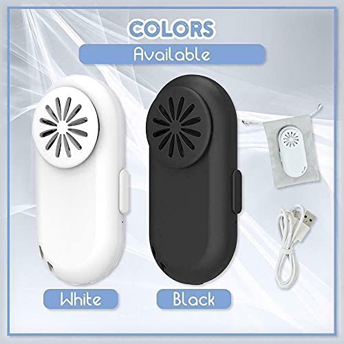 Personal Ionizer Air Purifier Wearable, Breathe Cooler Wearable Air Purifier, Wearable Clip-On Air Face Ma-sk Fan, USB Charging Bedroom Office Travel Air Purifier for Kids,Adults (White)