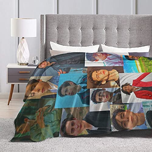 Aidan Gallagher Blanket Throw Blankets Ultra Soft Flannel Lightweight Throws for Couch, Bed, Plush Fuzzy Flannel Microfiber Warm Thermal Blanket All Seasons Use 60"x50"