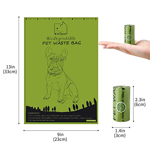 ATIFBOP Biodegradable Dog Poop Bags 360 Counts 24 Rolls, Leak Proof and Thicken Dog Bags for Poop (Scented)