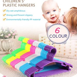 Baby Hangers 120 Pack Clothes Hangers Colorful Plastic Hangers Small Coat Hangers for Kids,Infant,Nursery,Toddler