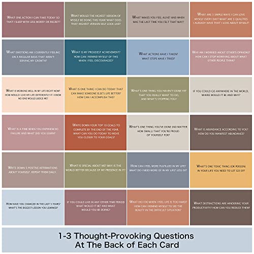 100 Affirmation Cards for Women and Men With 150+ Thought-Provoking Questions, Unique Affirmation cards for stress Relief, Meditation and Self Care Gift For Women and Men.