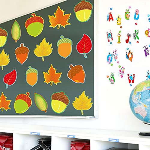 Fall Leaves Cutouts Acorns Cut-Out Autumn Classroom Decoration 40 Pcs