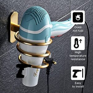 TAEFAR Hair Dryer Holder, Aluminum Hair Dryer Holder for Bathroom and Bedroom