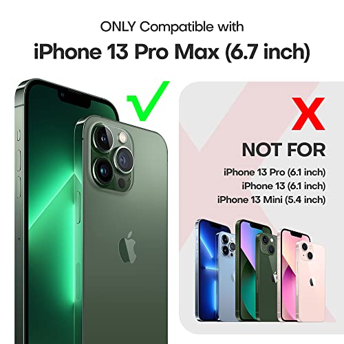 TAURI 5 in 1 Designed for iPhone 13 Pro Max Phone Case, with 2 Tempered Glass Screen Protector + 2 Camera Lens Protector, [Not-Yellowing] Shockproof Slim Cover Military Grade Drop Protection - Clear