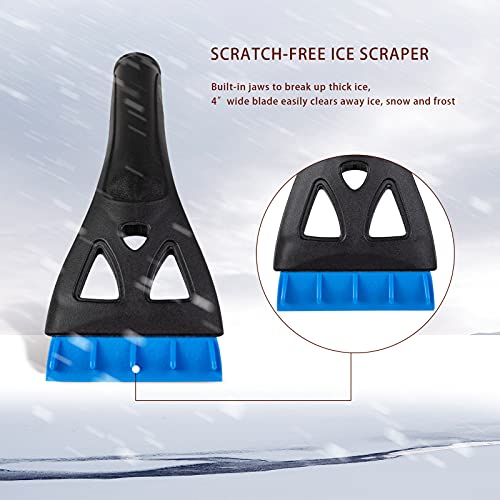 Moyidea 36" Extendable Ice Scraper Snow Brush Detachable Snow Removal Tool with Ergonomic Foam Grip for Car SUV Truck