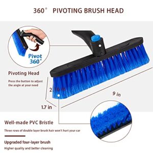 Moyidea 36" Extendable Ice Scraper Snow Brush Detachable Snow Removal Tool with Ergonomic Foam Grip for Car SUV Truck