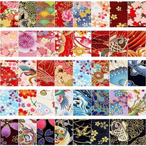 40 Pcs Japanese Jelly Cotton Fabric Patchwork Roll, 2.55 Inch Roll Up Cotton Fabric Quilting Strips, Jelly Fabric Patchwork Craft Cotton Fabric for Quilters and Sewing DIY Crafts (Japanese Style)