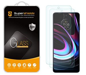 supershieldz (2 pack) designed for motorola edge (2021) / motorola edge 5g uw tempered glass screen protector, anti scratch, bubble free