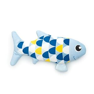 catit groovy fish interactive cat toy with catnip, blue