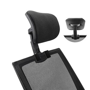 office chair headrest attachment universal, head support cushion for any desk chair, elastic sponge head pillow for ergonomic executive chair, adjustable height & angle upholstered, chair not included