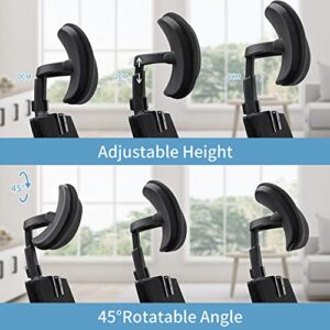 Office Chair Headrest Attachment Universal, Head Support Cushion for Any Desk Chair, Elastic Sponge Head Pillow for Ergonomic Executive Chair, Adjustable Height & Angle Upholstered, Chair Not Included