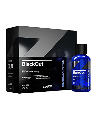 CARPRO CQUARTZ Blackout - Tire Coating and Dressing for Trim and Rubber, Polysiloxane and Durable on Unpainted Resin Materials (50mL)