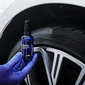 CARPRO CQUARTZ Blackout - Tire Coating and Dressing for Trim and Rubber, Polysiloxane and Durable on Unpainted Resin Materials (50mL)