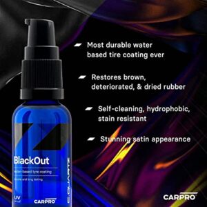 CARPRO CQUARTZ Blackout - Tire Coating and Dressing for Trim and Rubber, Polysiloxane and Durable on Unpainted Resin Materials (50mL)