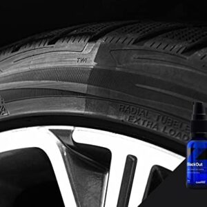 CARPRO CQUARTZ Blackout - Tire Coating and Dressing for Trim and Rubber, Polysiloxane and Durable on Unpainted Resin Materials (50mL)