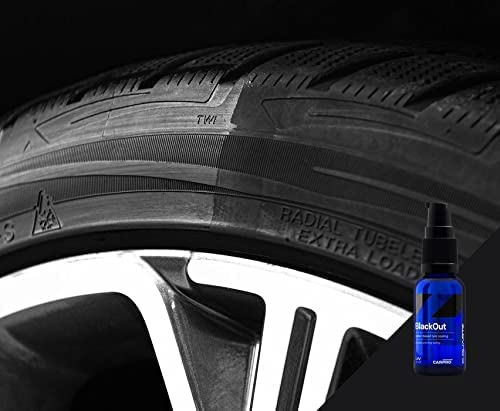 CARPRO CQUARTZ Blackout - Tire Coating and Dressing for Trim and Rubber, Polysiloxane and Durable on Unpainted Resin Materials (50mL)