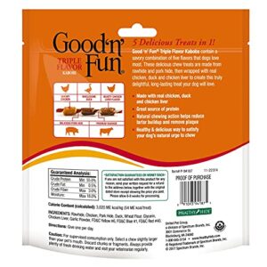 Good'n'Fun Triple Flavored Rawhide Kabobs for Dogs, 24 oz | 36 Count (P-94187)- 2 Pack