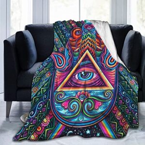 all seeing eye indian fatima hamsa hand throw blanket sherpa blanket super soft fleece plush blankets fuzzy warm cozy microfiber flannel blanket for all season 60"x50"