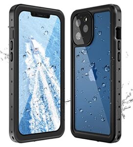 mixmart designed for iphone 12 pro max case waterproof built-in screen protector shockproof dustproof full body protective cases cover for iphone 12 pro max phone case 6.7inch 2020 women men black