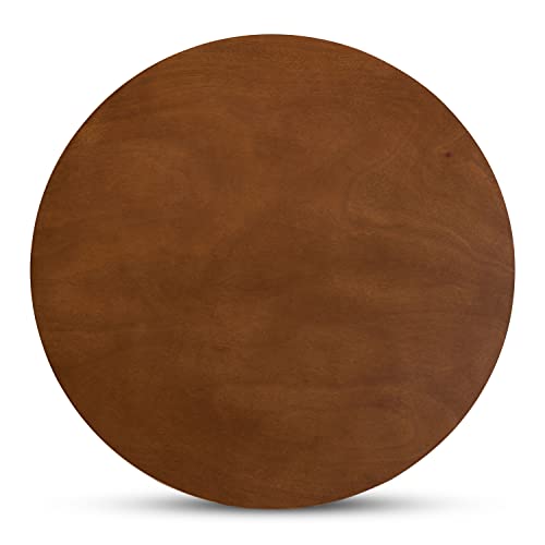 Baxton Studio Kenji Modern and Contemporary Walnut Brown Finished 35-Inch-Wide Round Wood Dining Table